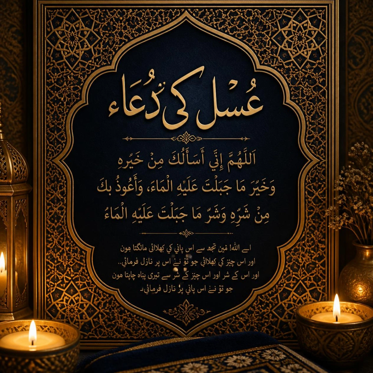 ghusl ki dua in english